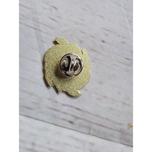 Koi Fish Yin Yang Sun Moon Stars Blue White Black Gold Tone Enamel Pin - Picture 2 of 3